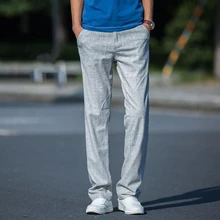 LFF мужские модные летние тонкие свободное льняное хлопковое прямое Плюс Размер повседневные мужские штаны 100 кг 110 кг брюки Китай импорт брюки