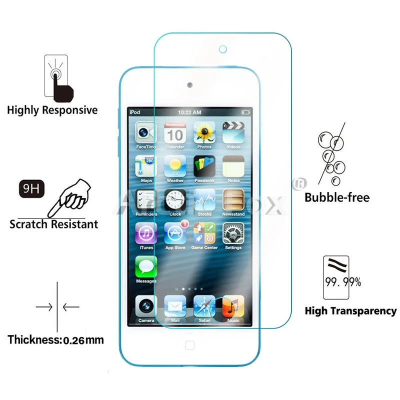 10 шт./лот 2.5D 0 26 мм 9H Премиум Закаленное стекло протектор экрана для Apple iPod Touch 5 6