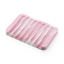 Силиконовый креативный держатель мыла с сливом аксессуары для ванной комнаты формы для мыла губка мыльница с желобками для слива воды коробка