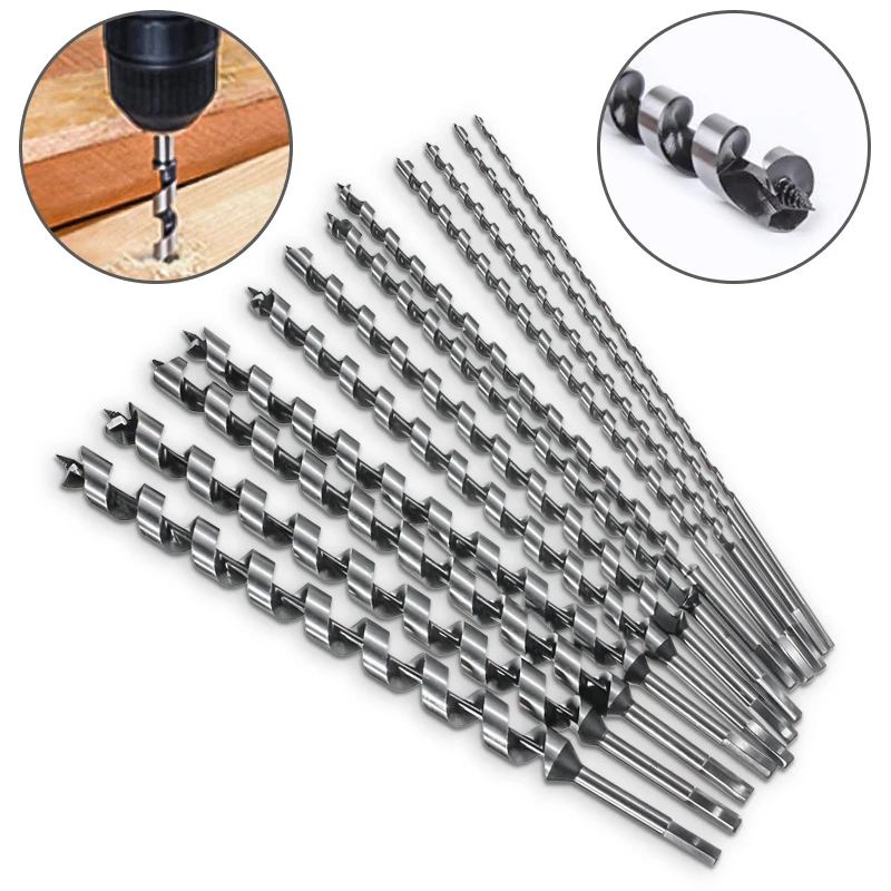 

1Pcs 460mm Long Auger Drill Bits 6-20mm Wood Carpenter Masonry Hobby Wood Drills Set for woodworking