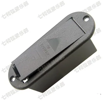 

A Black 9V Battery Box Holder Case Compartment Cover With Battery Clip Buckle for Active Guitar Bass Pickup guitar accessories
