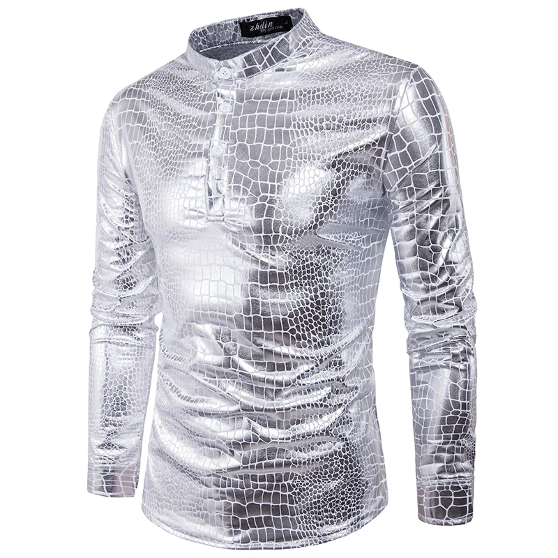 

3D t shirt 2019 New Fashion Casual Gorgeous Men t-shirt unique Snake skin Tattoo Pattern Men High Quality Long sleeves t shirt