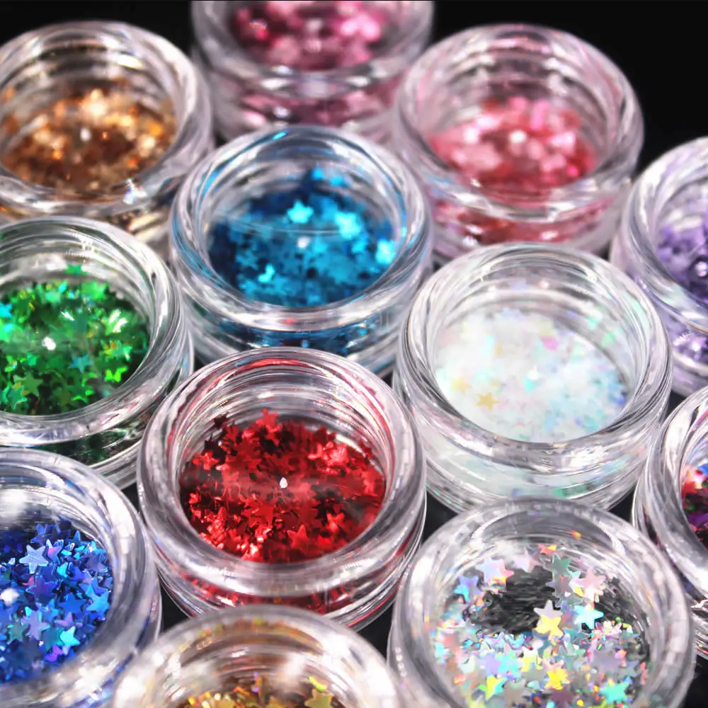 12 Colors Stars Sequins Eyeshadow Lasting Shimmer Glitter Mermaid Sequins Gel Sexy Eyes Makeup Festival Party Cosmetics