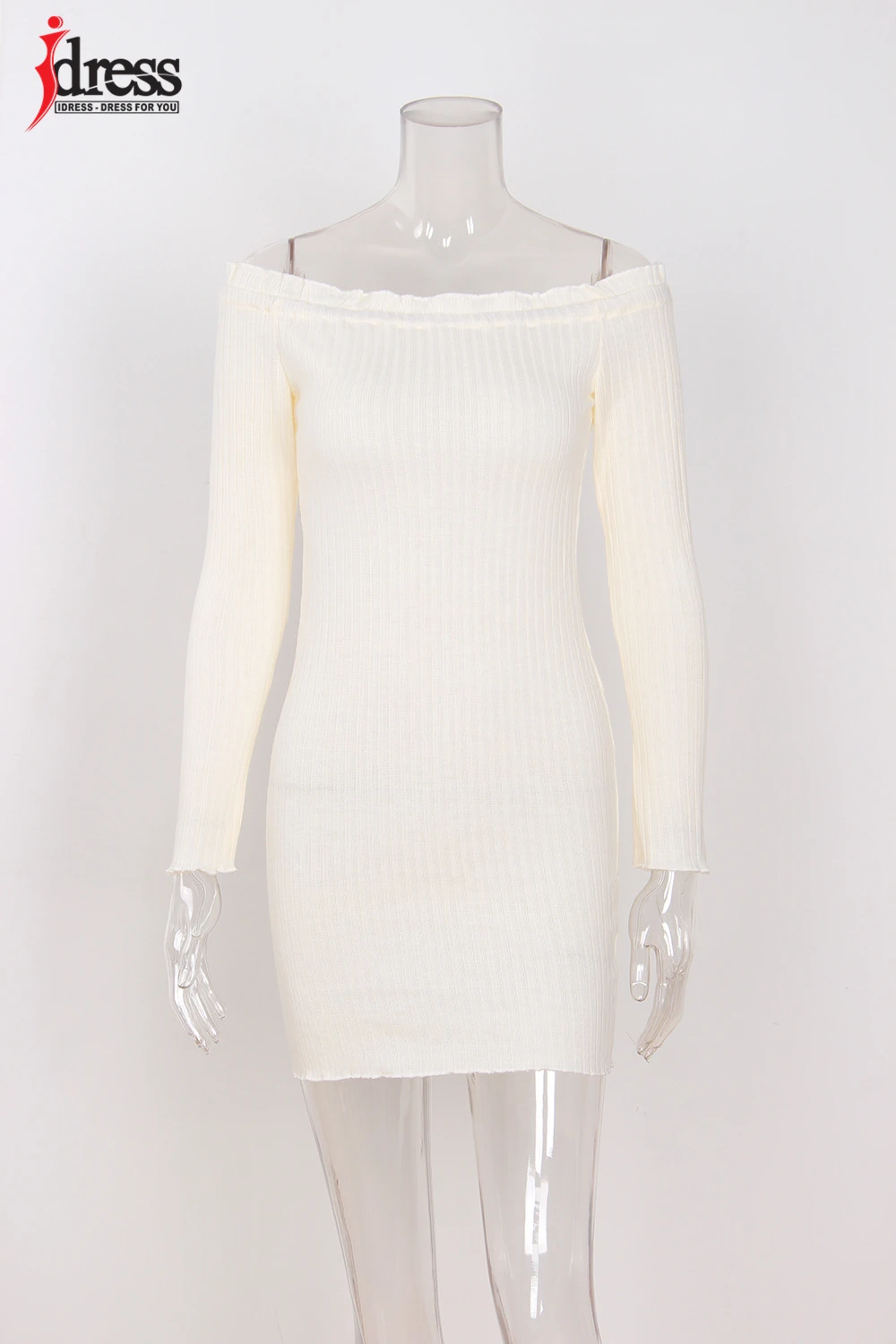 IDress Women Clothing Fashion 2017 Sexy Dress Club Wear Slash Neck Bodycon Dress Online Shopping Club Factory Party Knit Dresses (20)