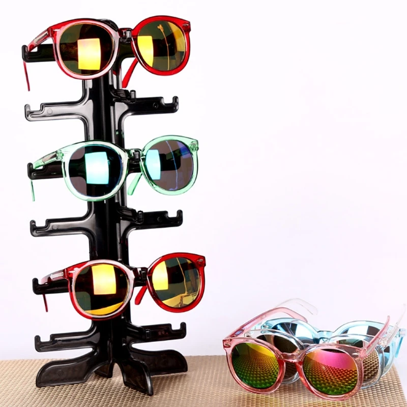 Jewelry Organizer Stand 6Pair Plastic Sunglasses Eyeglass Glasses Frame Rack Display