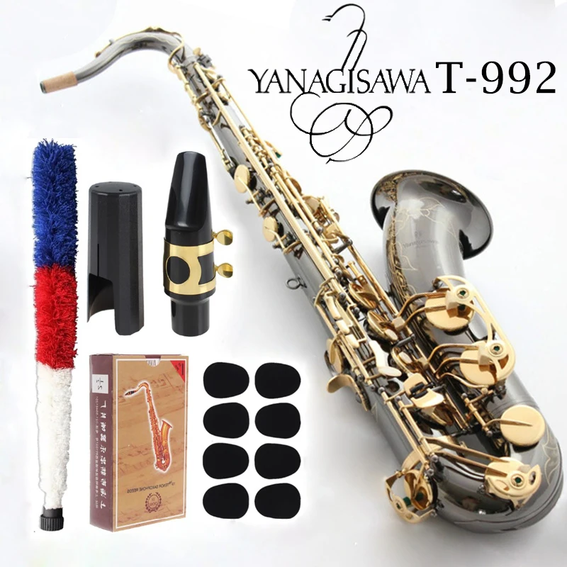 

Japan Brand Original Saxophone Yanagisawa T-992 T-WO20 Black Nickel Gold Tenor Sax Professional musical instrument free shipping
