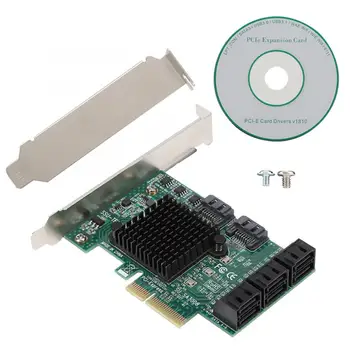 

SA3008 Desktop PCI-E to SATA3.0 8-port Expansion Card Adapter Card 6Gbps SATA3.0 Expansion Card