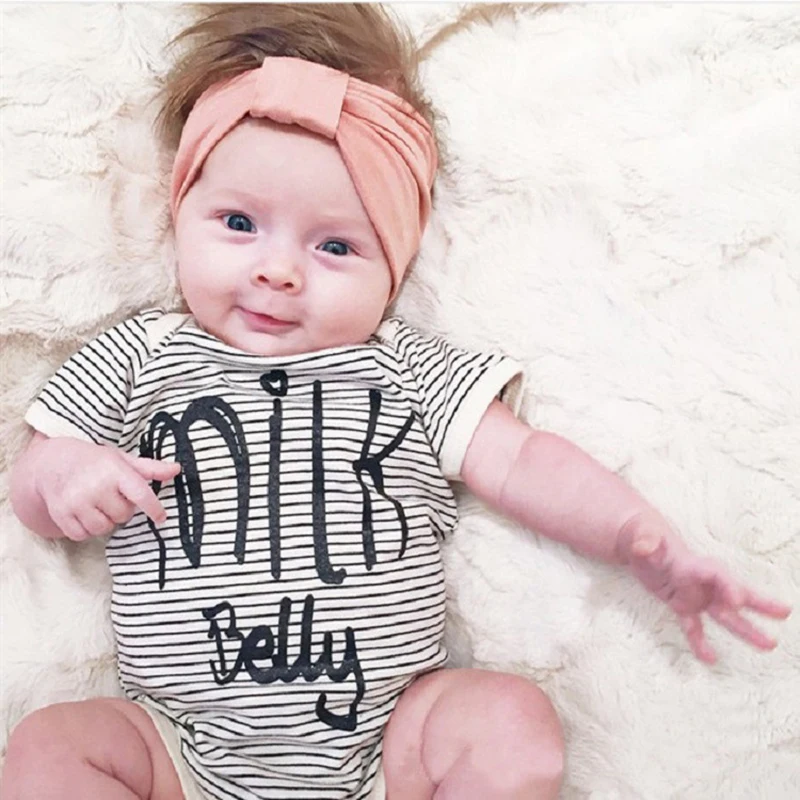 Baby Boys Girls Milk Belly Rompers Playsuit Newborn Infant Outfits