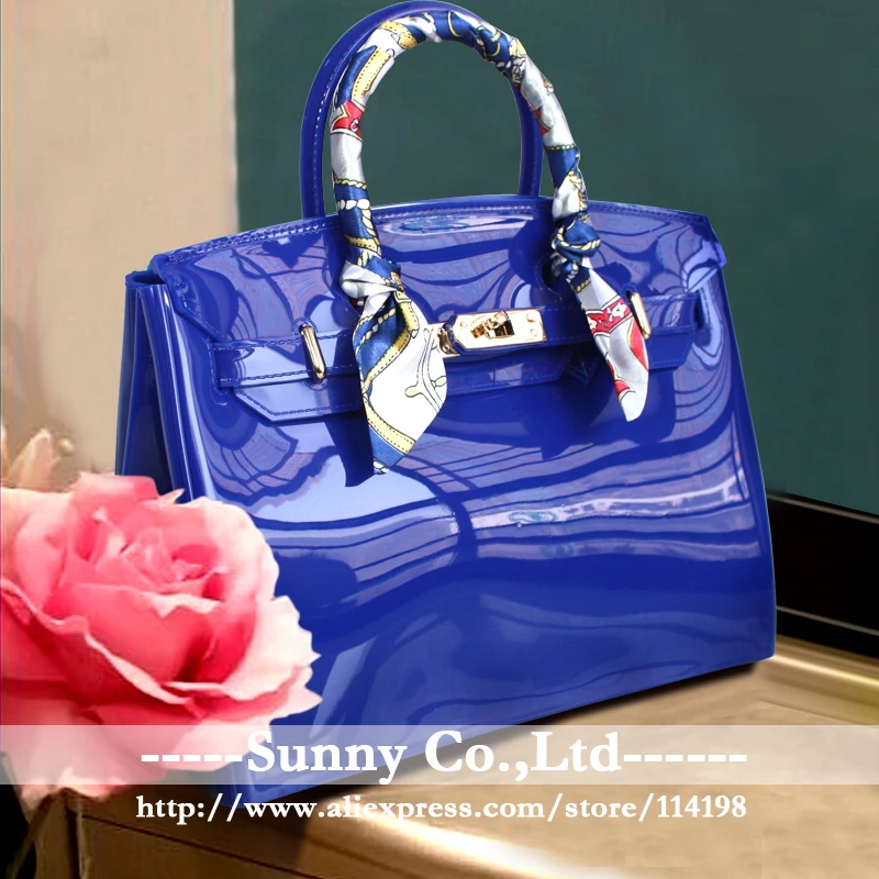 

REAL PHOTO 2016 top design High quality candy color handbag waterproof beach bags women korean cute  bags