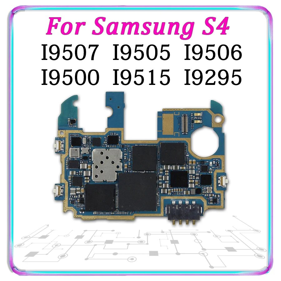 

16GB Original Motherboard For Samsung Galaxy S4 I9295 I9505 I9506 I9500 I9515 I9507 Unlocked Mainboard Android Logic Board IMEI