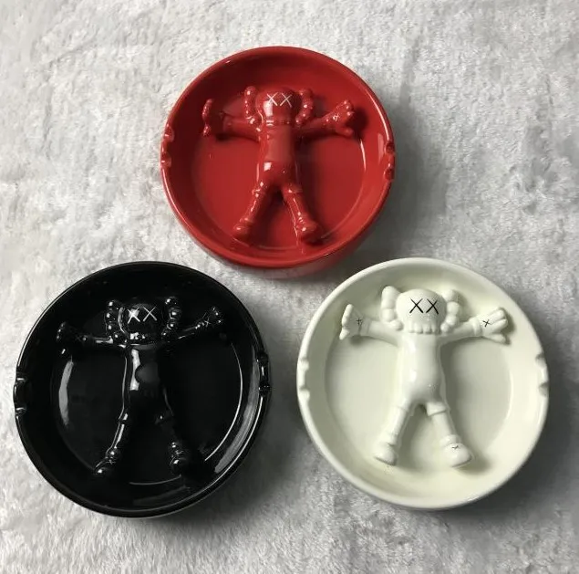 

[Newest] 3 Colors Optional High Quality Gallery 1950 OriginalFake KAWS Ashtray ceramic Made model Original Fake gift