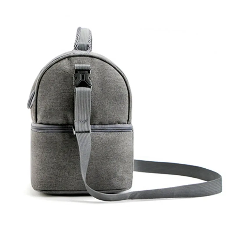 Women Oxford Double Layer Cooler Lunch Bags Insulated Solid Thermal Lunchbox Food Picnic Bag Cooler Tote Handbags for Men