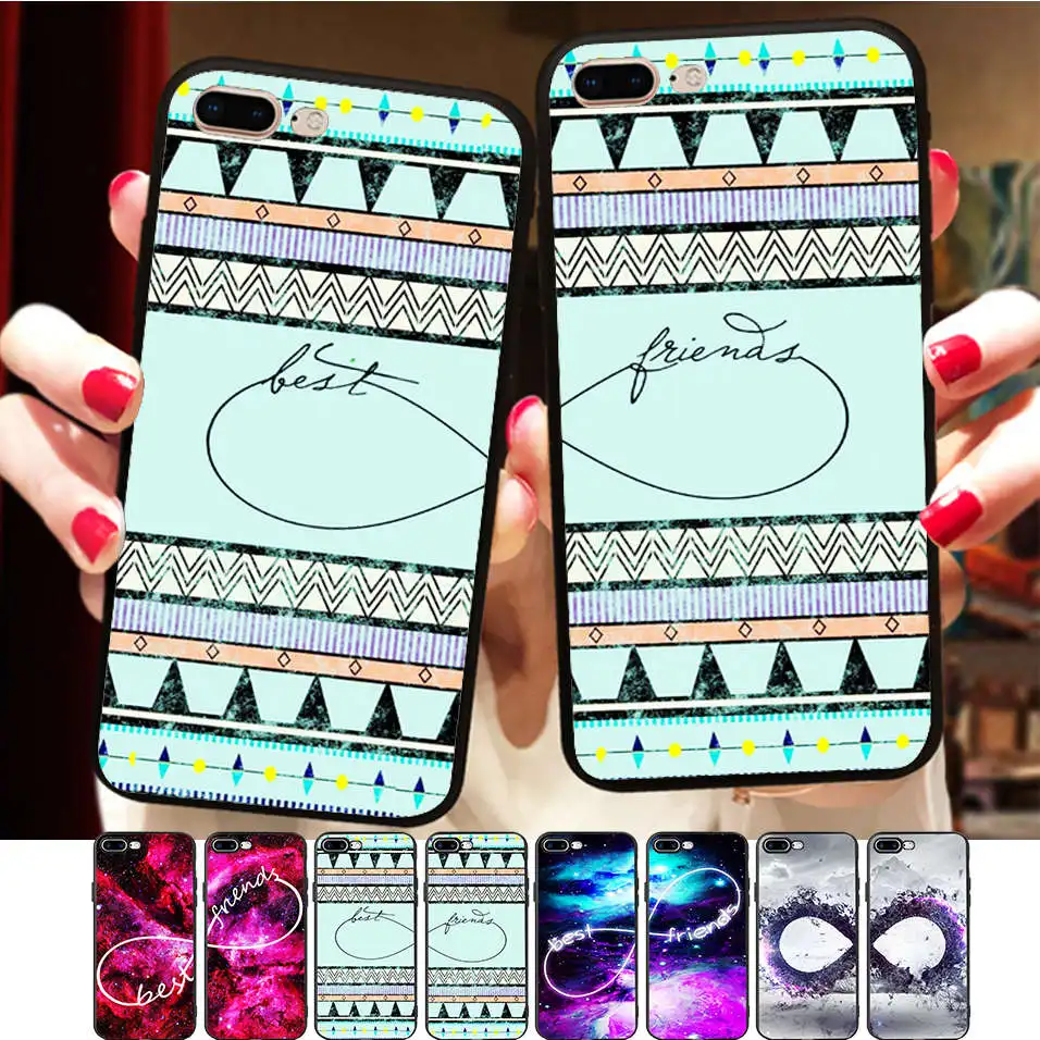 

Infinity Space Indian Couple Silicone Phone Cover For Xiaomi Redmi note 4 5 plus 4x 6 Best Friends BFF Case