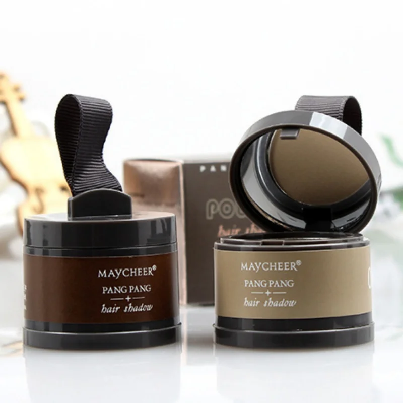 

Makeup Hair Line Shadow Powder with Mirror & Puff 4 Color Rose Extract Easy to Wear Concealer Bronzer Highlighter