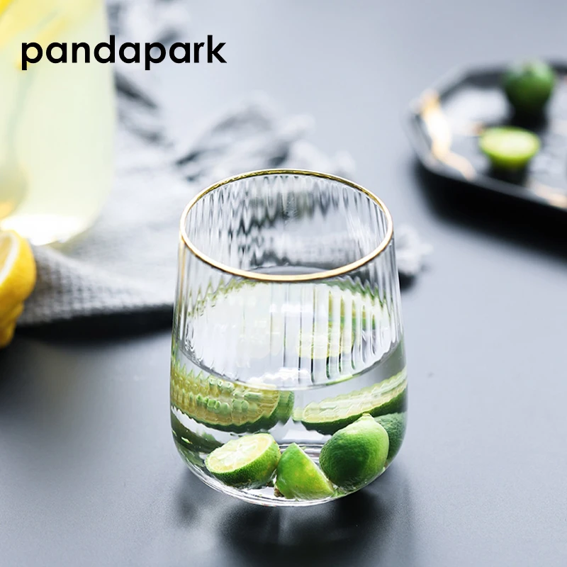 Pandapark 2018 новая стеклянная бутылка с золотыми краями стаканы для красного вина