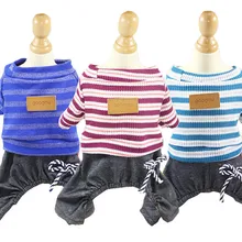 Bajila Spring Autumn Pet Dog Clothes Fashion Striped Dog Coats Four Feet Dog Jacket Puppy Dog Apparel