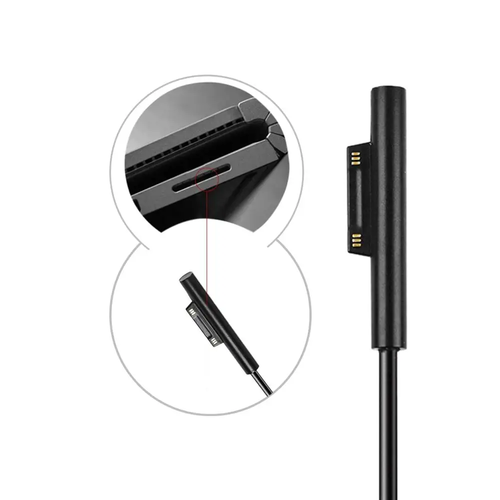 Портативный кабель для зарядки, кабель для быстрой зарядки, адаптер, зарядное устройство для microsoft Surface Pro6 Pro5 Pro4 Pro 3 Surface Book