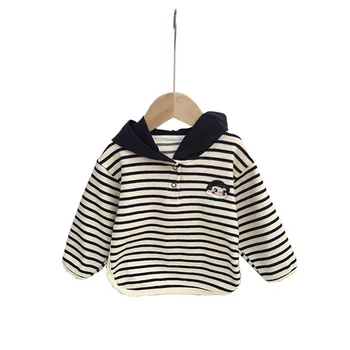 

Unisex Winter Autumn Baby Girls Boys Striped Hoodies & Sweatshirts Children Long Sleeves Hoodies Warm Kids Clothes 1 2 3 4 5 6 Y