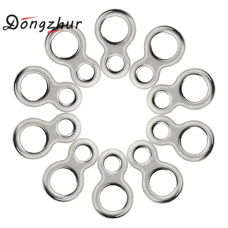 

Dongzhur 10pcs/set Saltwater Butterfly Jigging Stainless Steel Figure 8 Solid Ring Assist Hook Fishing Tackle DY0085