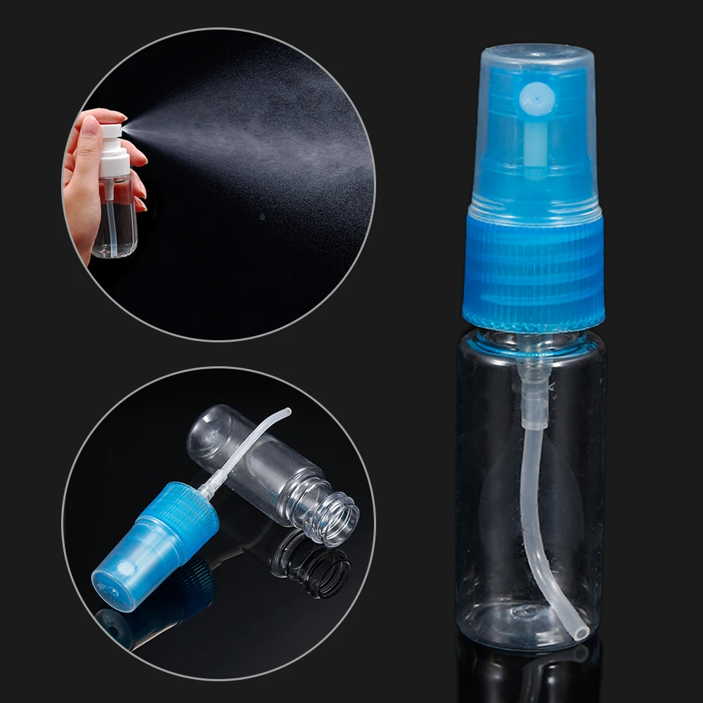 

Aihogard 10PCs 15ml Transparent Empty Sprayer Bottle Perfume Container Refillable Portable Essential Oil Pot Cosmetic Atomizer