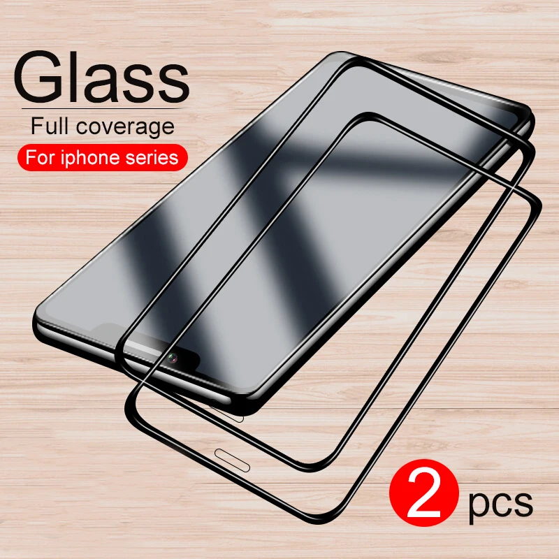 

2pcs/lot For iphone 7 8 plus 6 s 6s Tempered Glass Screen Protector on the For Apple iphone XS Max XR Protective glas Cover Film