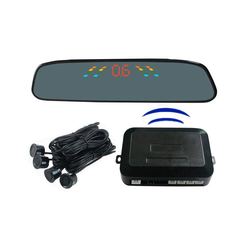 Wireless Parking Mirror 4 Sensor Digital Car Parking Radar System