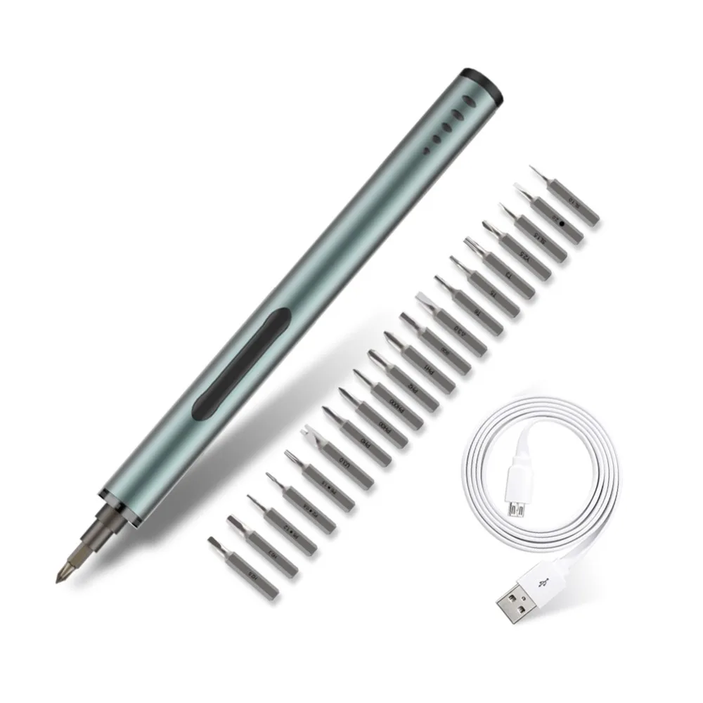 Mini Electric Screwdriver Rechargeable Cordless Power Screw Driver Kit with LED Light Lithium Battery Operated Power