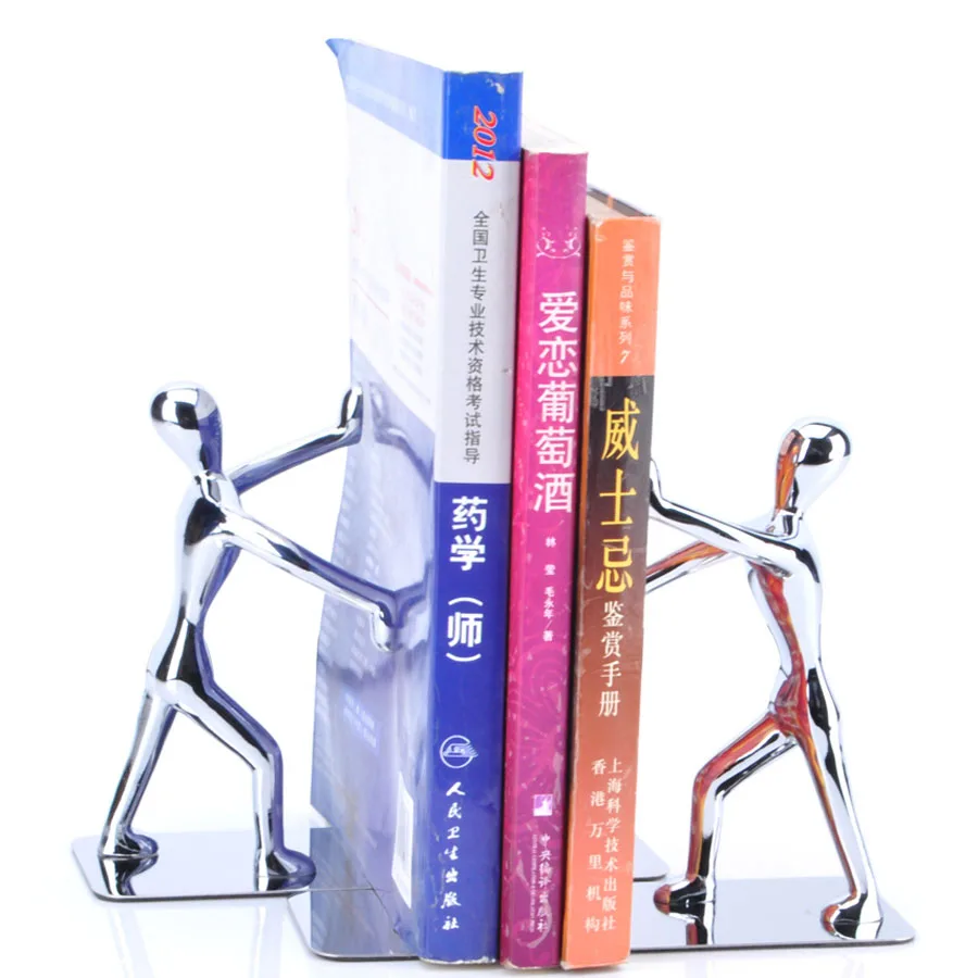 Модная классная металлическая подставка для книг из нержавеющей стали в форме