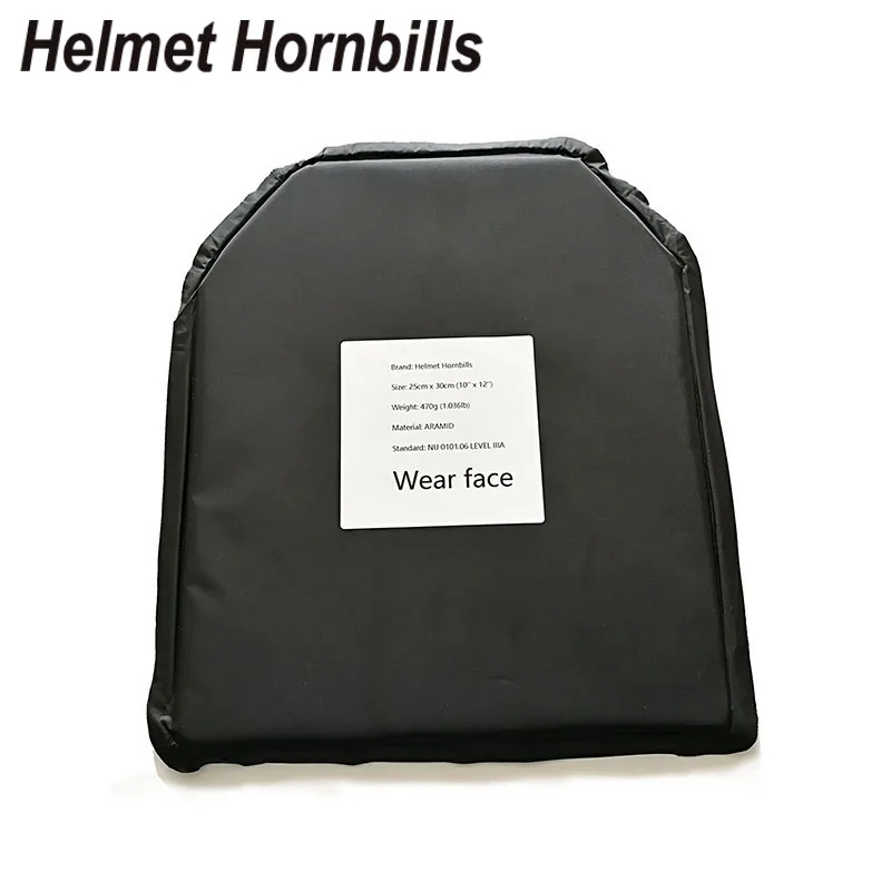 Helmet hornbills 2 шт./партия 1" x 12" арамидный уровень IIIA пуленепробиваемый мягкий уровень панели 3A автономный баллистический корпус Броня пластины