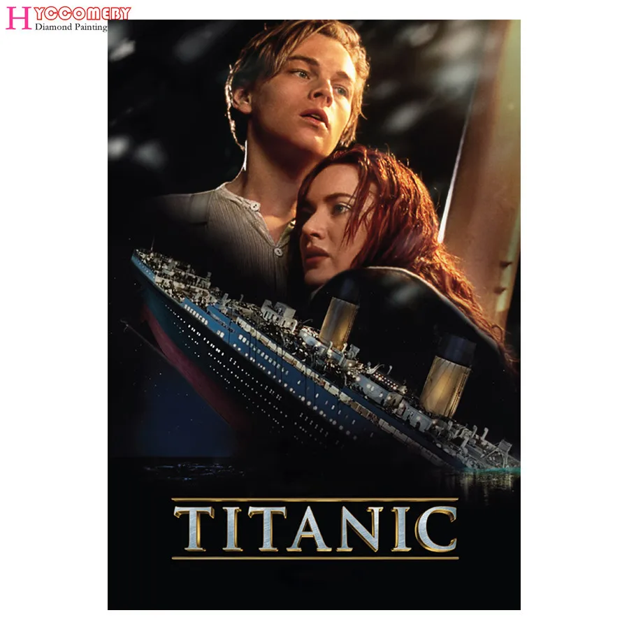 

5d DIY Diamond Painting full squar Cross Stitch Diamond Embroidery peoplel Movie Titanic Jack Rose Diamonds home Decorative gift