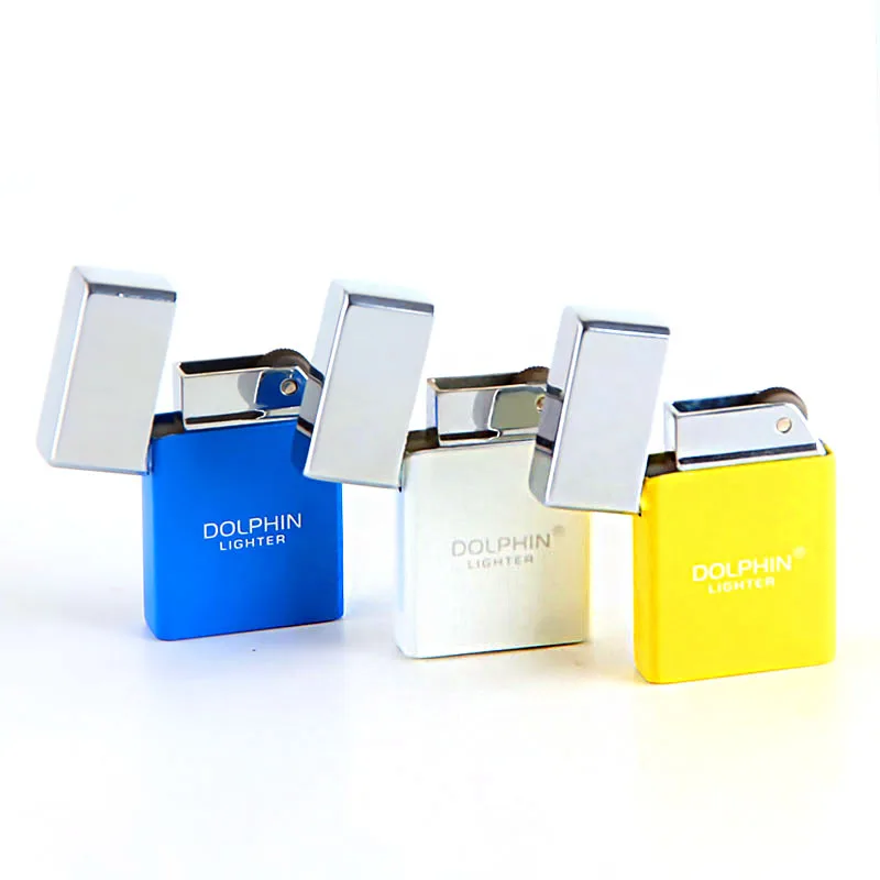 

Cigarette accessories Butane Gas Lighter Mini square shape Metal Cigarette Lighter HY-XFK
