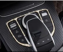 Автомобиль Управление мышь touchpad пуговицы Рамки крышка наклейка автомобиль-Стайлинг для Mercedes Benz GLC c e класса w205 W213
