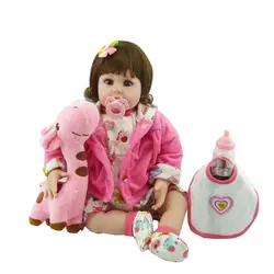 20 "Кукла-младенец с кукла" Жираф "Полное Тело силиконовые виниловые очаровательные реалистичные куклы для маленьких девочек