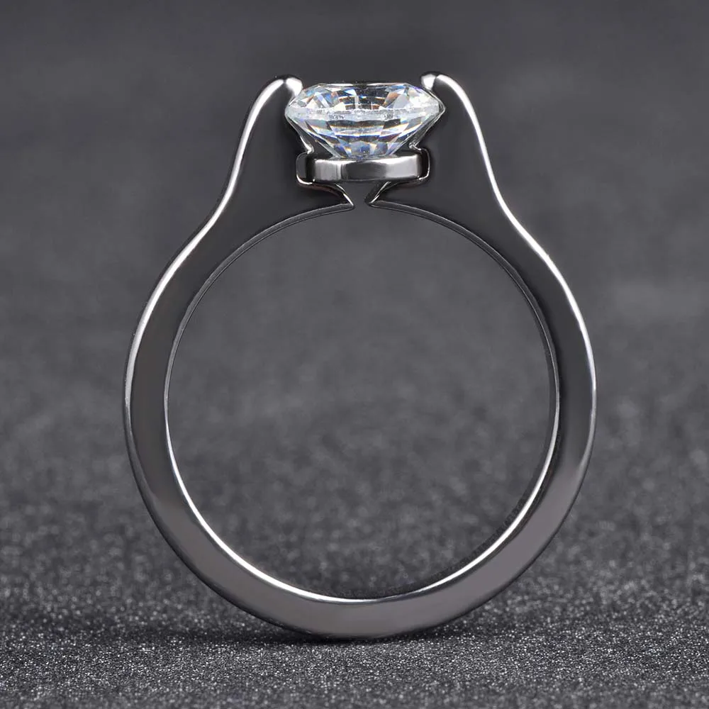 JeeMango бренд подвеска с цирконием кольцо для женщин 316L нержавеющая сталь роскошные свадебные/обручальные кольца ювелирные изделия подарок R17147
