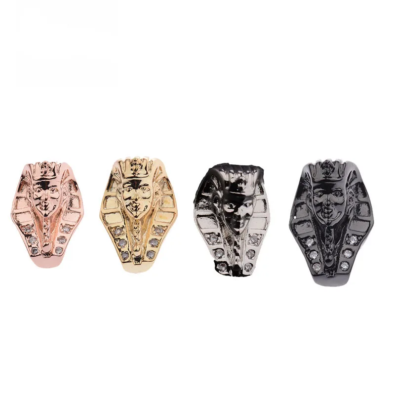 

Wholesale White CZ Copper Sphinx Beads For Jewelry Making DIY Men Bracelets Spacer Beads Mixed Colors