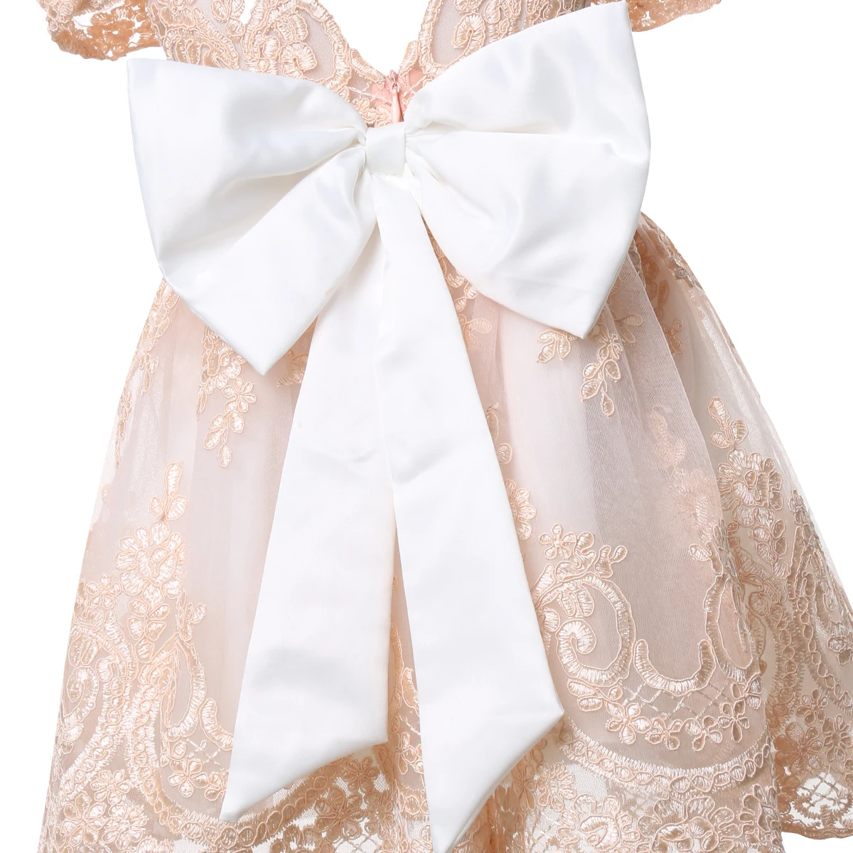 Формальные вышитые бантом дети платье цветок Платье для маленьких девочек принцесса невесты вечерние свадебные Нарядные платья одежда для малышей