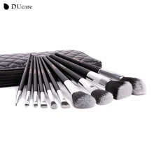 DUcare 10pcs Brush Set with Travel Case High Quality Softer Bristles Brand Make Up Brushes Comestic Kit