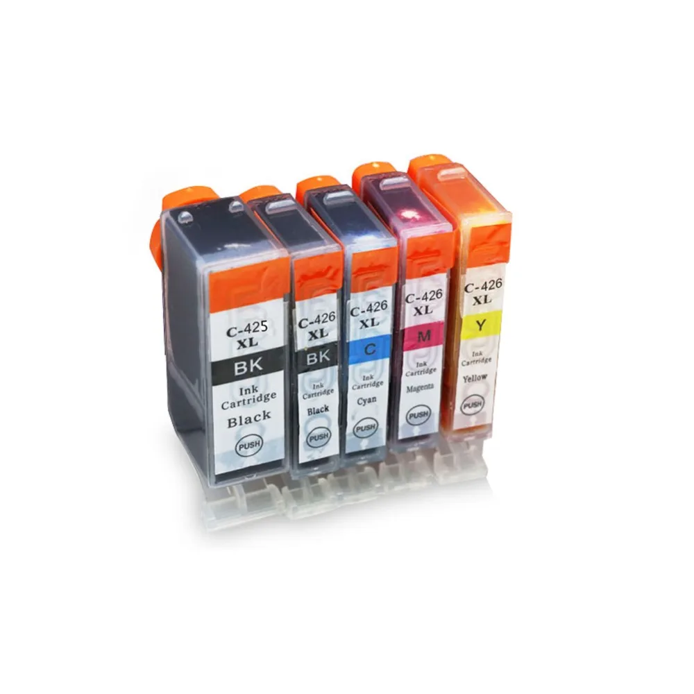 YI LE Цай совместимый 5Pk чернильный картридж для Canon 425 426 PGI-425 CLI-426 PIXMA IP4840/IP4940/IX6540/MG5140/5240/5340 принтер