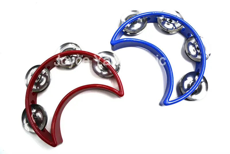 Alice Moon Shape Tambourine Percussion Handbell Ring Children Baby Kids Tambourine