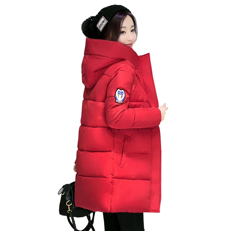

Winter Jacket Women Long Slim Coat Plus Size Thick Padded Coat Female Hooded Parka Women's Winter Jacket Coats
