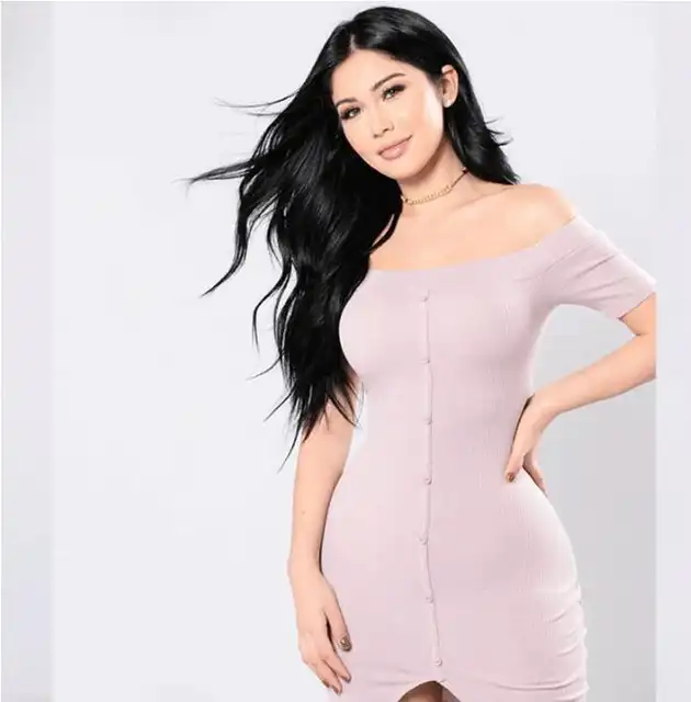 open shoulder sweater dress