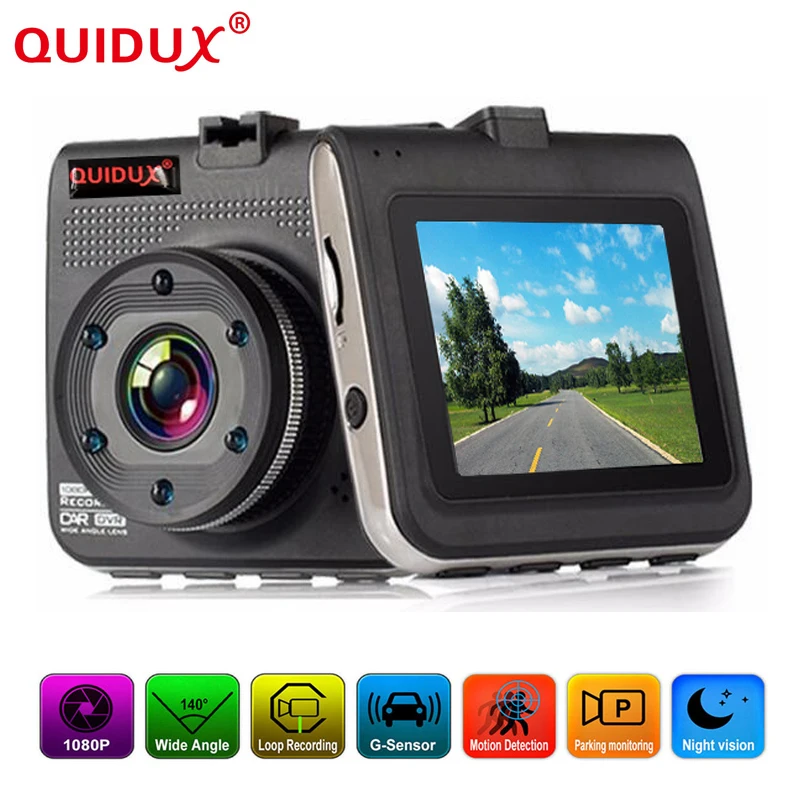 

QUIDUX 2.2 inch screen Full HD Car DVR mini Vehicle Dash car Camera Cam Recorder Video Registrator Parking Recorder G-sensor