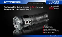 Бесплатная доставка JetBeam DDR30 3xcree XM-L2 LED 3300 люмен 3X18650 3 в 1 Режим цифровой дисплей прямые зарядки тактический фонарь