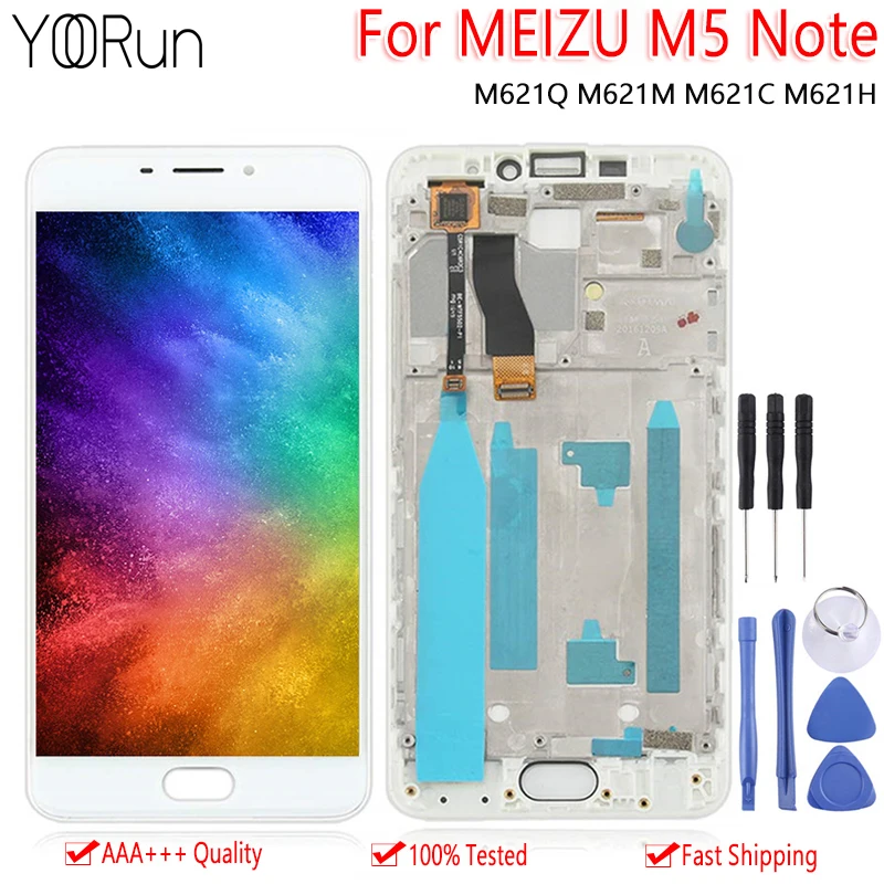 5," для Meizu M5 Note M621Q M621M M621C M621H ЖК-дисплей с сенсорным экраном дигитайзер сборка Замена с рамкой бесплатные инструменты
