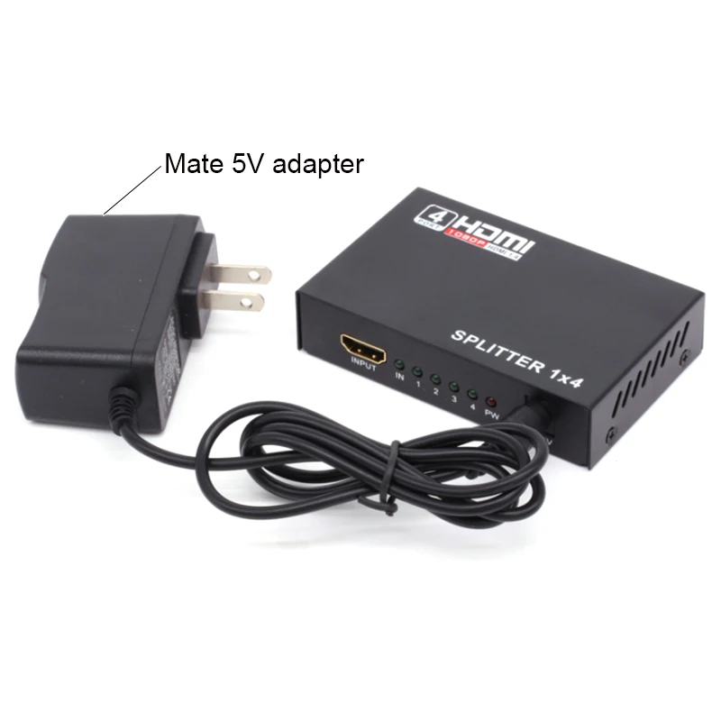 

4K*2K 1080P HDMI Switcher splitter Selector HDMI Splitter 1x4 Box Ultra HD for HDTV Xbox PS3 PS4 Multimedia DVD 360