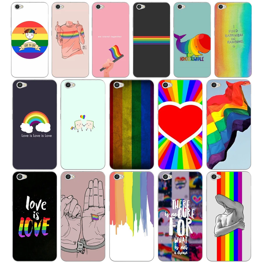 

262H Gay Lesbian LGBT Rainbow Flag Pride ART Silicone Soft Tpu Cover phone Case for xiaomi redmi 4a 6a 4x note 5a pro mi a1