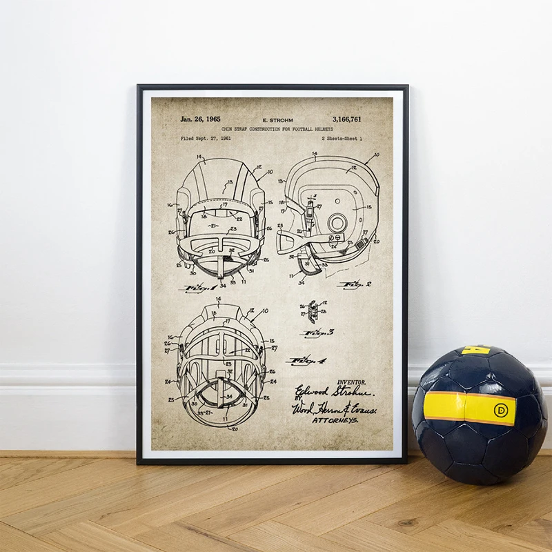 Vintage Football Wall Art Print