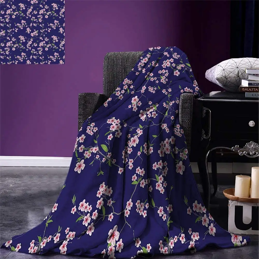 Buy Japanese Throw Blooming Sakura Cherry Branches