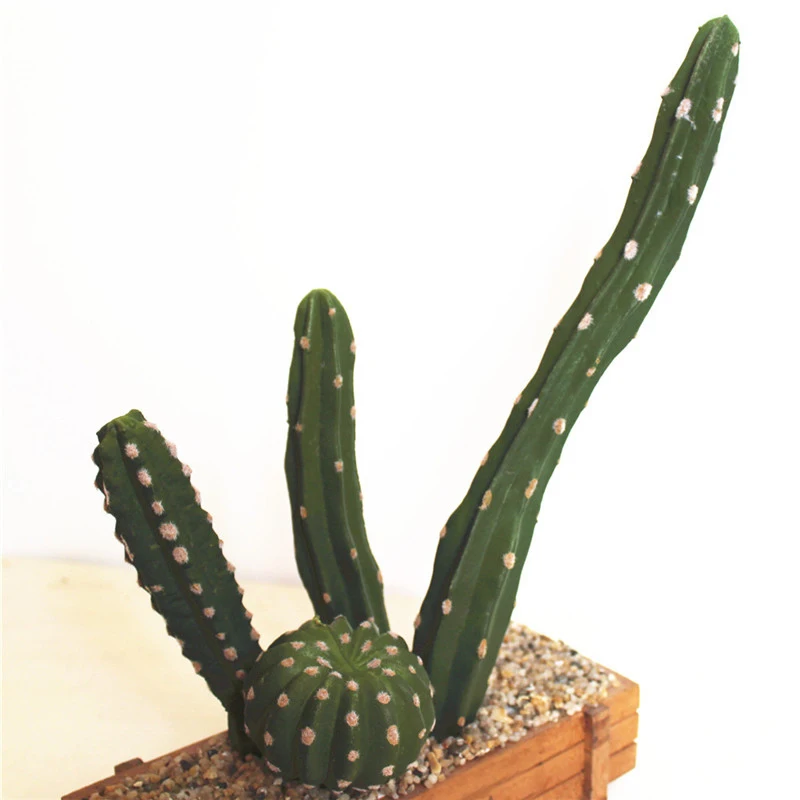 Realistic Artificial Cactus Succulent Ball Prickly Pears Fake Plants Plastic Craft Landscape For Garden Family Office Decoration