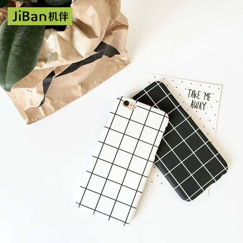 JiBan модная геометрия решетки жесткий корпус матовый пластик ультра тонкий чехол